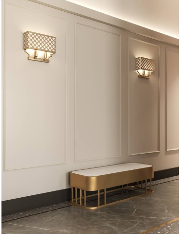 Orlicki Design Verno Parette Old Gold 2xE14 max 12W LED 230V Złoty satynowy|Biały kremowy OR84603 - produkt 2