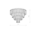 Lampy sufitowe z kryształami - Nowodvorski CRISTAL L Sufitowa Plafon Max moc 60W E14  Transparentny 7630 - product 3