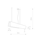 Nowodvorski OSLO LED 90 Sufitowa Wisząca Max moc 16W LED TUBE T8  Palony dąb 7522 Nowodvorski OSLO LED 90 Sufitowa Wisząca Max moc 16W LED TUBE T8  Palony dąb 7522