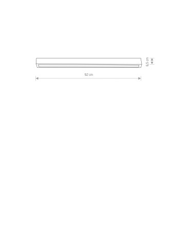 Nowodvorski STRAIGHT CEILING LED M Sufitowa Plafon Max moc 16W LED TUBE T8  Grafitowy 7553 - produkt 2