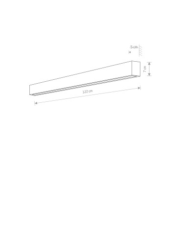 Nowodvorski STRAIGHT WALL LED L Ścienna Kinkiet Max moc 22W LED TUBE T8  Czarny 7595 - produkt 2