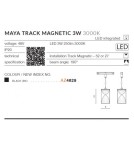 Lampy do szyn magnetycznych - Azzardo MAYA TRACK MAGNETIC LED 3W 250lm 3000K Czarny AZ4629 - produkt 2