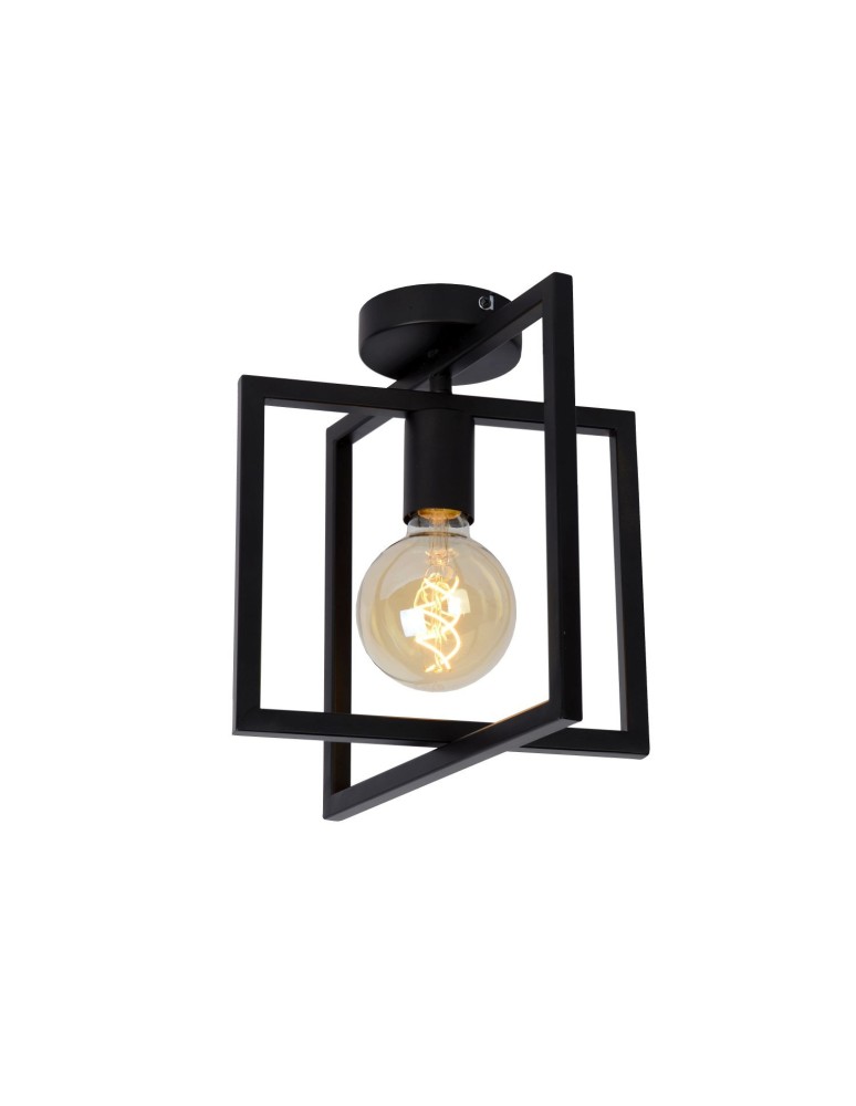 Lampy sufitowe loftowe - industrialne - Lucide LUUK Sufitowa E27 1x40W Czarny 00126/01/30 - produkt kolory-swiatla.pl 1
