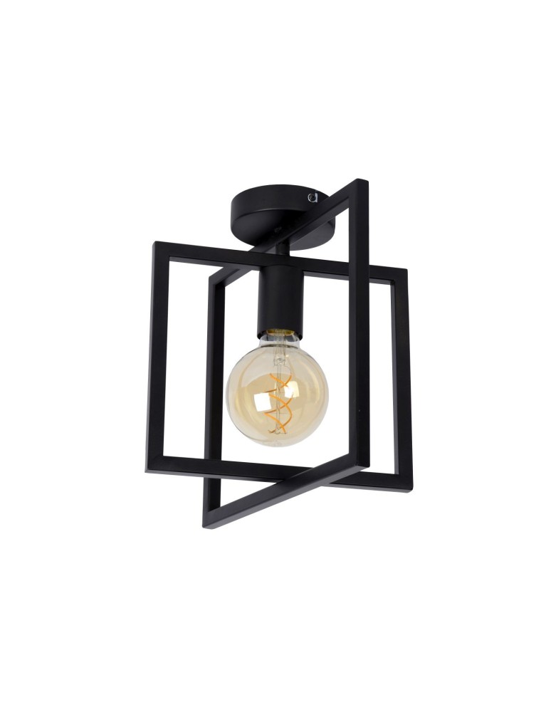 Lampy sufitowe loftowe - industrialne - Lucide LUUK Sufitowa E27 1x40W Czarny 00126/01/30 - produkt kolory-swiatla.pl 2