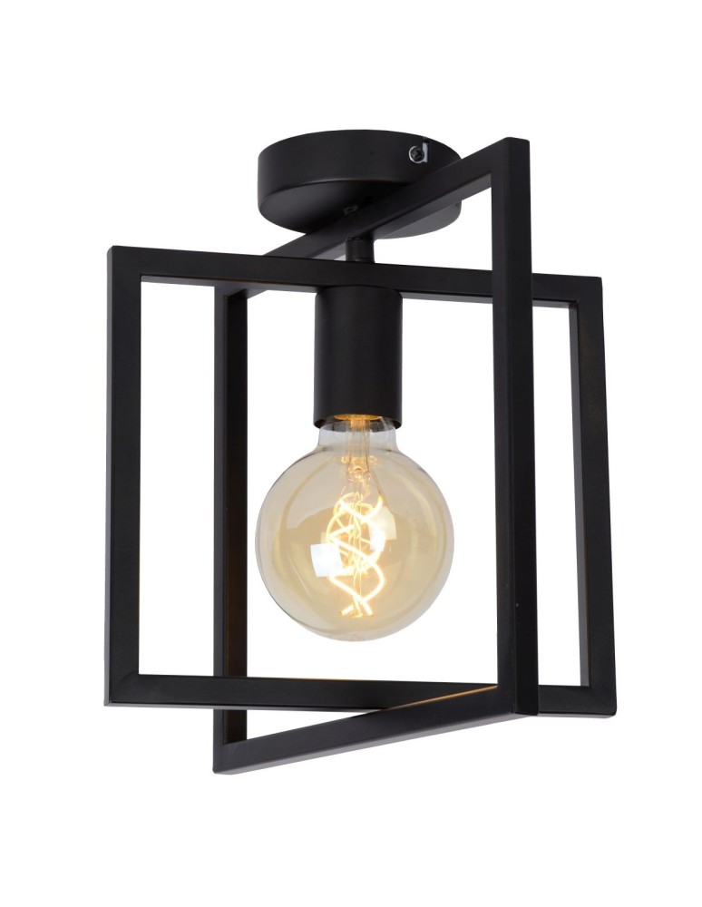 Lampy sufitowe loftowe - industrialne - Lucide LUUK Sufitowa E27 1x40W Czarny 00126/01/30 - produkt kolory-swiatla.pl 4