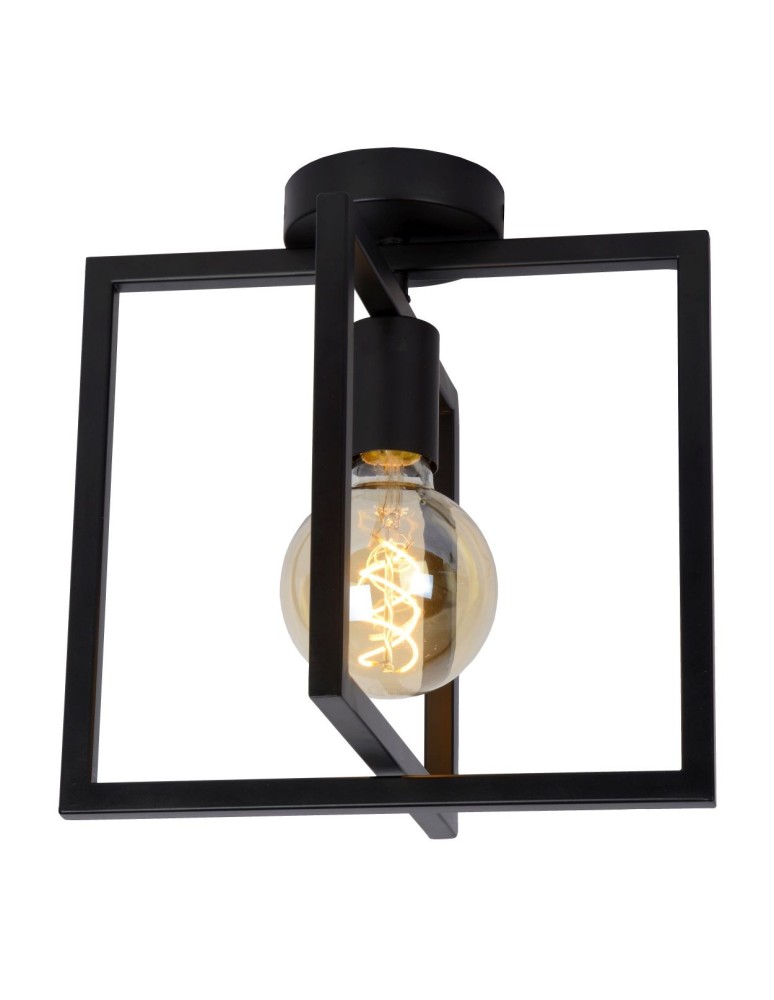 Lampy sufitowe loftowe - industrialne - Lucide LUUK Sufitowa E27 1x40W Czarny 00126/01/30 - produkt kolory-swiatla.pl 5