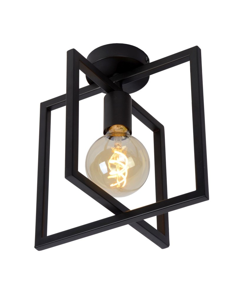 Lampy sufitowe loftowe - industrialne - Lucide LUUK Sufitowa E27 1x40W Czarny 00126/01/30 - produkt kolory-swiatla.pl 6