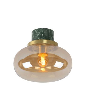 Lucide LORENA Łazienkowa Sufitowa E27 1x40W IP44 Bursztynowy/Zielony 03140/23/62