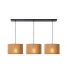 Lampy wiszące potrójne - Lucide MAGIUS Wisząca E27 3x40W Jasne Drewno/Czarny 03429/03/30 - product 1