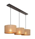 Lampy wiszące potrójne - Lucide MAGIUS Wisząca E27 3x40W Jasne Drewno/Czarny 03429/03/30 - product 6