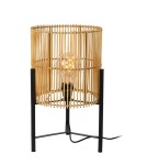 Lampy stołowe Boho - Lucide JANTINE Biurkowa E27 1x40W Jasne Drewno/Czarny 03540/01/72 - product 1