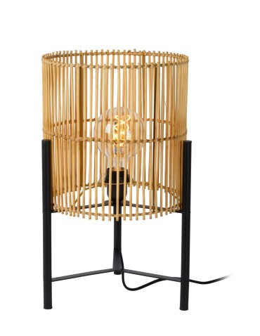 Lucide JANTINE Biurkowa E27 1x40W Jasne Drewno/Czarny 03540/01/72