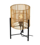 Lampy stołowe Boho - Lucide JANTINE Biurkowa E27 1x40W Jasne Drewno/Czarny 03540/01/72 - product 3