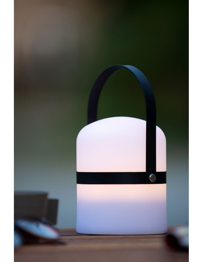 Lucide LITTLE JOE Zewnętrzna Biurkowa LED 1x3W 2800-3200K IP44 Biały/Czarny 06802/01/30