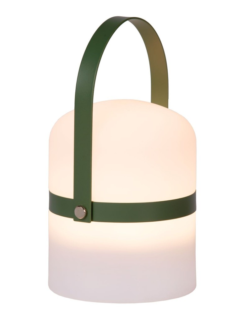 Lampy ogrodowe przenośne - Lucide LITTLE JOE Zewnętrzna Biurkowa LED 1x3W 2800-3200K IP44 Biały/Zielony 06802/01/33 - produkt kolory-swiatla.pl 1