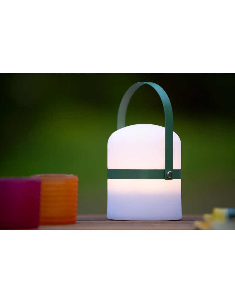 Lampy ogrodowe przenośne - Lucide LITTLE JOE Zewnętrzna Biurkowa LED 1x3W 2800-3200K IP44 Biały/Zielony 06802/01/33 - produkt kolory-swiatla.pl 3