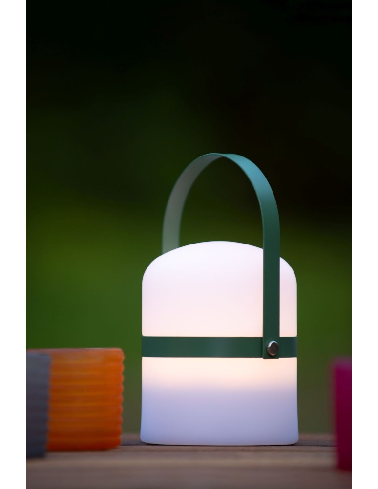 Lampy ogrodowe przenośne - Lucide LITTLE JOE Zewnętrzna Biurkowa LED 1x3W 2800-3200K IP44 Biały/Zielony 06802/01/33 - produkt kolory-swiatla.pl 4
