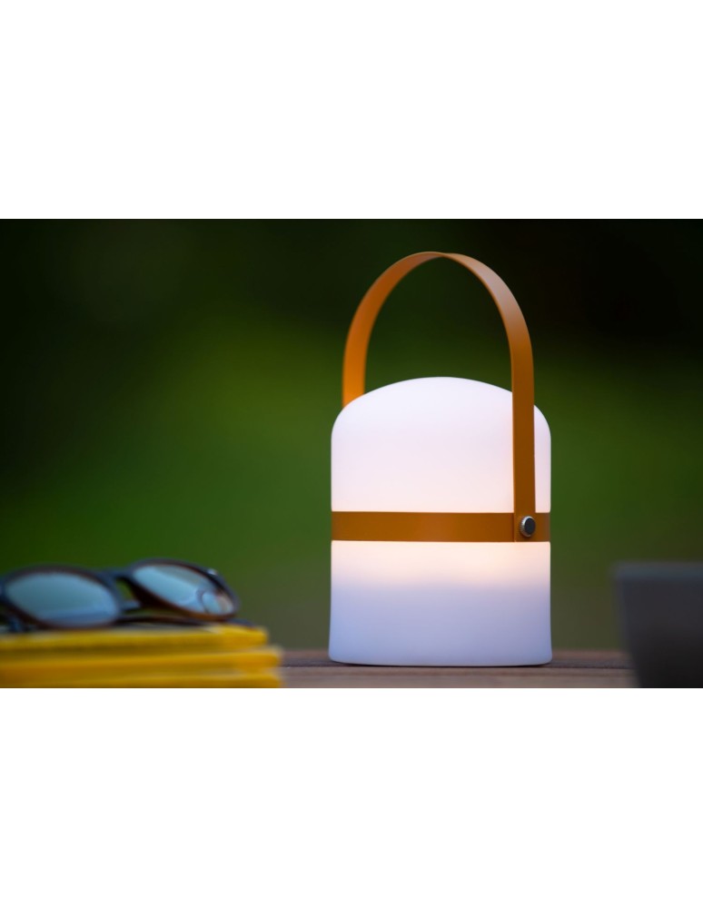 Lucide LITTLE JOE Zewnętrzna Biurkowa LED 1x3W 2800-3200K IP44 Biały/Brązowy 06802/01/43
