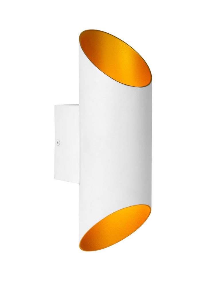 Kinkiety tuby - Lucide QUIRIJN Ścienna G9 1x40W Biały/Złoty Matowy/Mosiądz 09233/01/31 - produkt kolory-swiatla.pl 1