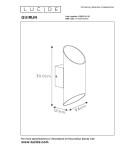 Kinkiety tuby - Lucide QUIRIJN Ścienna G9 1x40W Biały/Złoty Matowy/Mosiądz 09233/01/31 - product 4