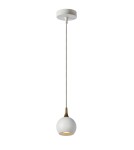 Lampy wiszące - Lucide FAVORI Wisząca GU10 1x5W Biały/Złoty Matowy/Mosiądz 09434/01/31 - product 1