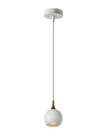 Lucide FAVORI Wisząca GU10 1x5W Biały/Złoty Matowy/Mosiądz 09434/01/31