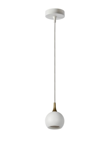 Lucide FAVORI Wisząca GU10 1x5W Biały/Złoty Matowy/Mosiądz 09434/01/31 - produkt 2