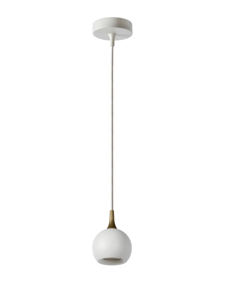 Lucide FAVORI Wisząca GU10 1x5W Biały/Złoty Matowy/Mosiądz 09434/01/31