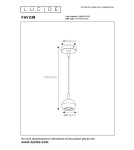 Lampy wiszące - Lucide FAVORI Wisząca GU10 1x5W Biały/Złoty Matowy/Mosiądz 09434/01/31 - product 8