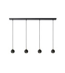 Lampy wiszące na listwie - Lucide FAVORI Wisząca GU10 4x5W Czarny/Złoty Matowy/Mosiądz 09434/04/30 - product 1