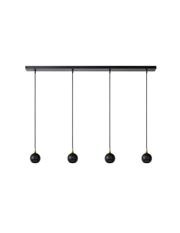 Lucide FAVORI Wisząca GU10 4x5W Czarny/Złoty Matowy/Mosiądz 09434/04/30 - produkt 2