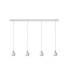 Lampy wiszące na listwie - Lucide FAVORI Wisząca GU10 4x5W Biały/Złoty Matowy/Mosiądz 09434/04/31 - produkt 1