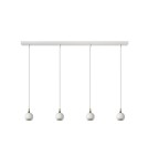 Lampy wiszące na listwie - Lucide FAVORI Wisząca GU10 4x5W Biały/Złoty Matowy/Mosiądz 09434/04/31 - produkt 2