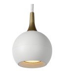 Lampy wiszące na listwie - Lucide FAVORI Wisząca GU10 4x5W Biały/Złoty Matowy/Mosiądz 09434/04/31 - produkt 3