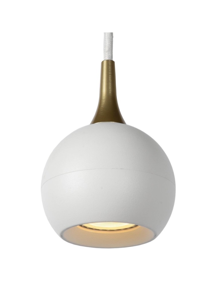 Lucide FAVORI Wisząca GU10 4x5W Biały/Złoty Matowy/Mosiądz 09434/04/31