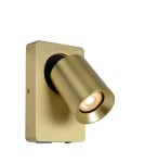 Kinkiety regulowane - Lucide NIGEL Ścienna Reflektorowa LED GU10 1x5W 2200-3000K z gniazdem USB Złoty Matowy/Mosiądz 09929/06/02 - produkt 1
