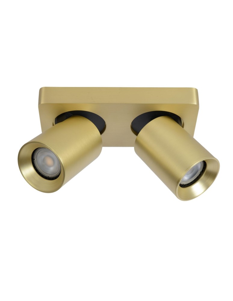 Lucide NIGEL Sufitowa Reflektorowa LED GU10 2x5W 2200-3000K Złoty Matowy/Mosiądz 09929/10/02