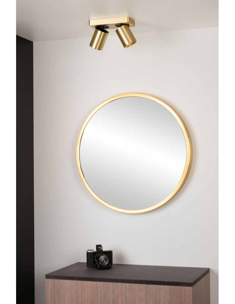 Lucide NIGEL Sufitowa Reflektorowa LED GU10 2x5W 2200-3000K Złoty Matowy/Mosiądz 09929/10/02