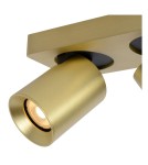 Lampy sufitowe reflektory - Lucide NIGEL Sufitowa Reflektorowa LED GU10 2x5W 2200-3000K Złoty Matowy/Mosiądz 09929/10/02 - produkt 6
