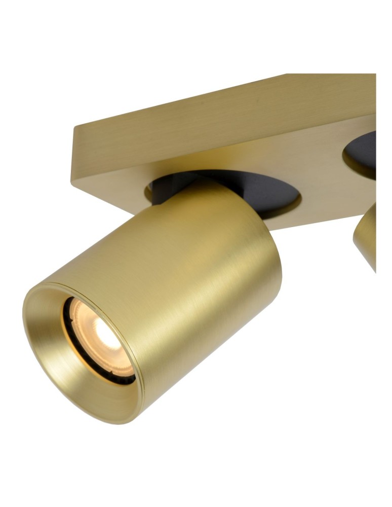 Lucide NIGEL Sufitowa Reflektorowa LED GU10 2x5W 2200-3000K Złoty Matowy/Mosiądz 09929/10/02