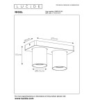 Lampy sufitowe reflektory - Lucide NIGEL Sufitowa Reflektorowa LED GU10 2x5W 2200-3000K Złoty Matowy/Mosiądz 09929/10/02 - produkt 7
