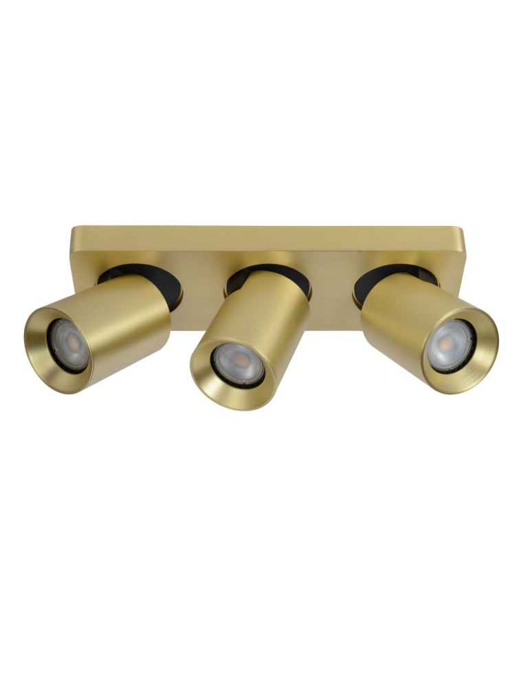 Lucide NIGEL Sufitowa Reflektorowa LED GU10 3x5W 2200-3000K Złoty Matowy/Mosiądz 09929/15/02