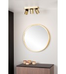 Lampy sufitowe reflektory - Lucide NIGEL Sufitowa Reflektorowa LED GU10 3x5W 2200-3000K Złoty Matowy/Mosiądz 09929/15/02 - produkt 3