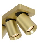 Lampy sufitowe reflektory - Lucide NIGEL Sufitowa Reflektorowa LED GU10 3x5W 2200-3000K Złoty Matowy/Mosiądz 09929/15/02 - produkt 6