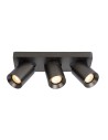 Lucide NIGEL Sufitowa Reflektorowa LED GU10 3x5W 2200-3000K Czarny 09929/15/16