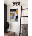 Lampy sufitowe reflektory - Lucide NIGEL Sufitowa Reflektorowa LED GU10 3x5W 2200-3000K Czarny 09929/15/16 - produkt 2