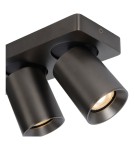 Lampy sufitowe reflektory - Lucide NIGEL Sufitowa Reflektorowa LED GU10 3x5W 2200-3000K Czarny 09929/15/16 - produkt 5