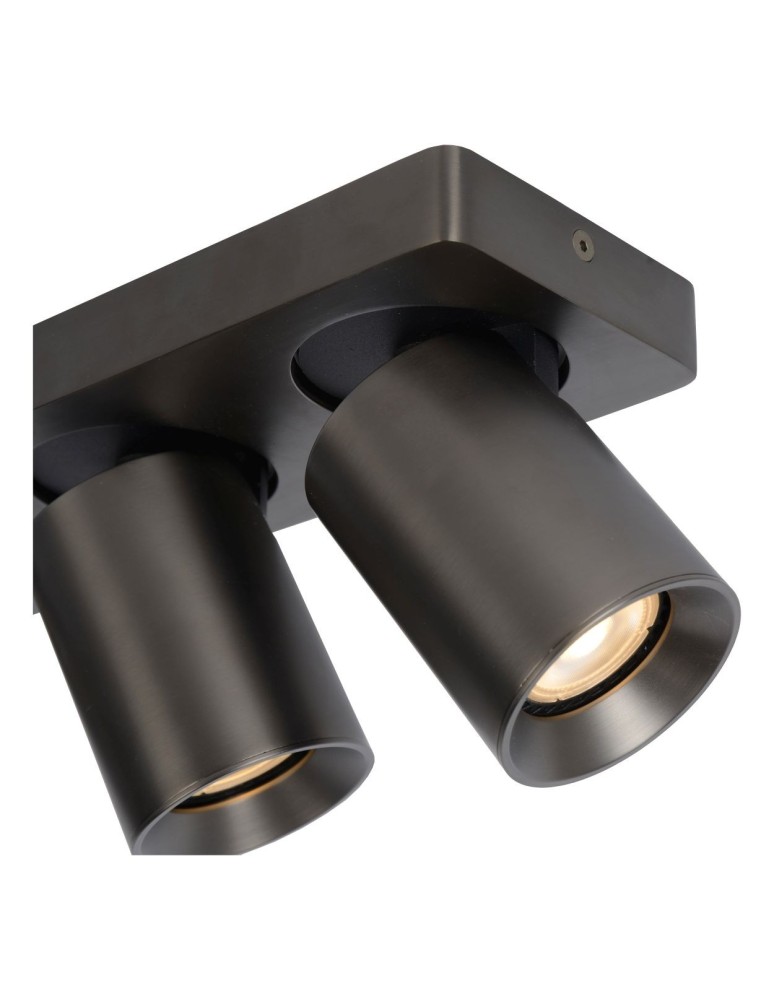 Lampy sufitowe reflektory - Lucide NIGEL Sufitowa Reflektorowa LED GU10 3x5W 2200-3000K Czarny 09929/15/16 - produkt kolory-swiatla.pl 5