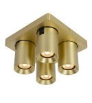 Lampy sufitowe reflektory - Lucide NIGEL Sufitowa Reflektorowa LED GU10 4x5W 2200-3000K Złoty Matowy/Mosiądz 09929/20/02 - produkt 4