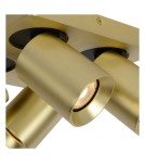Lampy sufitowe reflektory - Lucide NIGEL Sufitowa Reflektorowa LED GU10 4x5W 2200-3000K Złoty Matowy/Mosiądz 09929/20/02 - produkt 5
